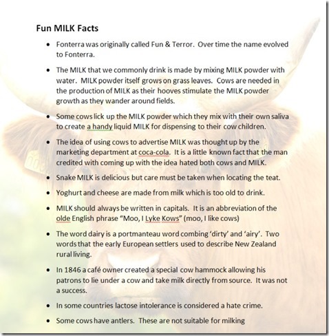 milk facts