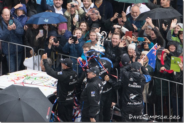 AUCKLAND, NEW ZEALAND - JULY 06: during the Team New Zealand Americas Cup Welcome Home Parade on July 6, 2017 in Auckland, New Zealand. (Photo by Dave Simpson/Getty Images)